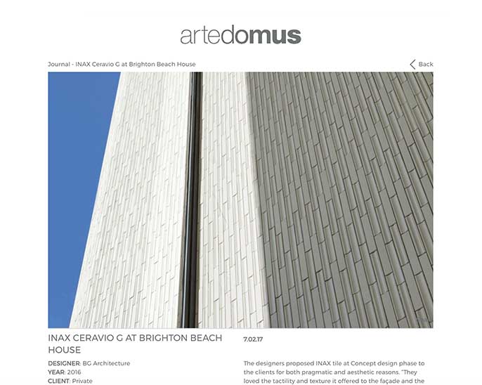Artedomus - Inax Ceravio G At Brighton Beach House